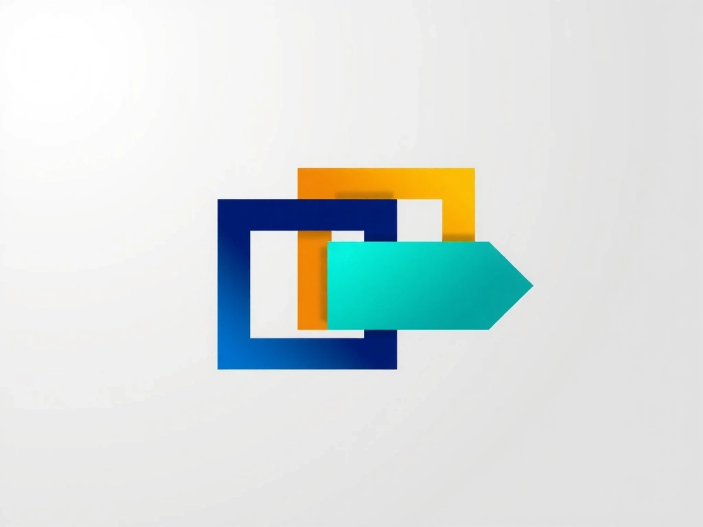 Abstraktní vizuální reprezentace budování značky s propletenými tvary a barvami