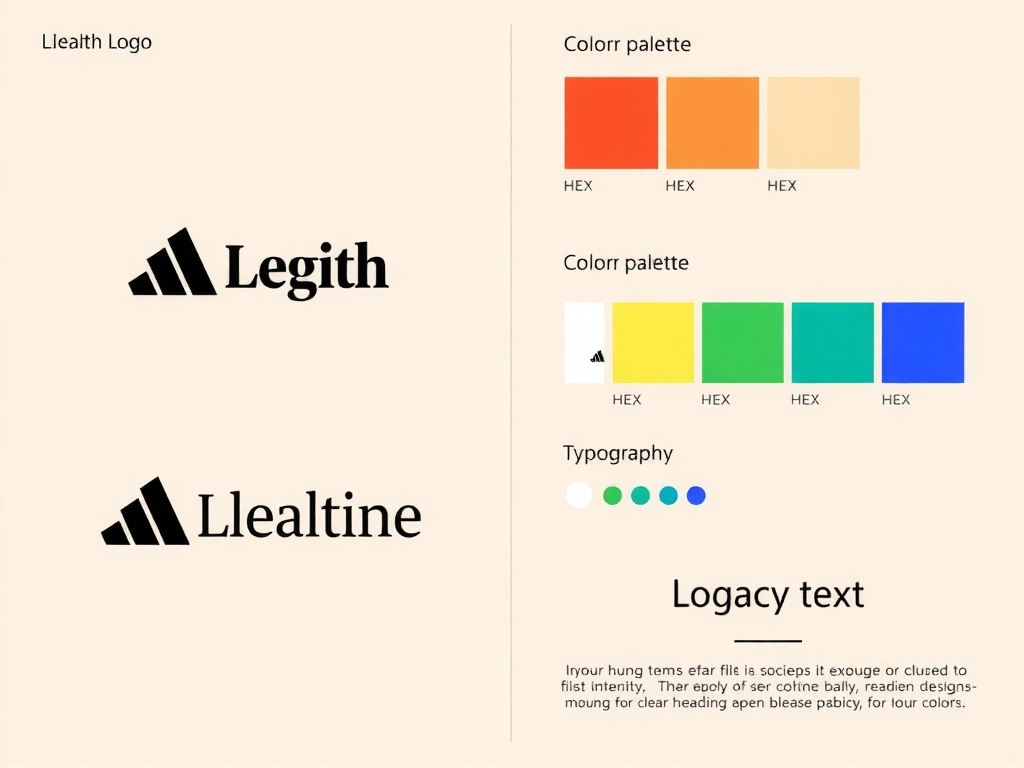 Detailní grafický design logo, barevné palety a typografie pro vizuální identitu značky