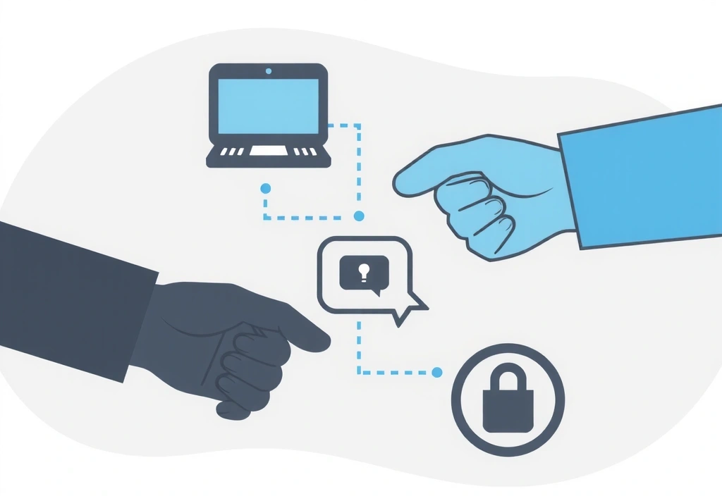 Ilustrace bezpečné výměny dat mezi partnery