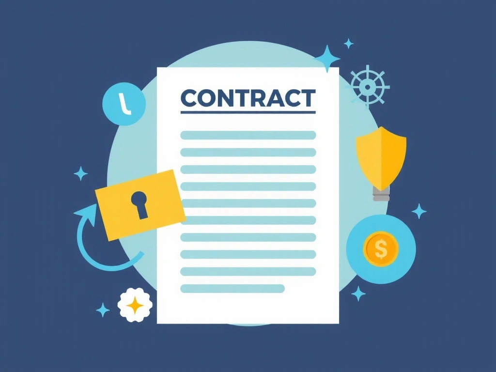 Ilustrace smlouvy a digitální bezpečnosti